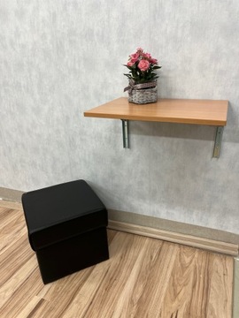 STOLIK ŚCIENNY SKŁADANY półka składana craft szary