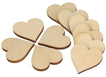 SERCA DREWNIANE SCRAPKI DECOUPAGE 10 CM 10 SZT