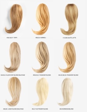 Doczepiany kok na klipsie 35cm TRESKA na klamrze Dopinany kucyk w 5 sekund