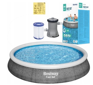 BESTWAY 57376 BASEN ROZPOROWY 396x84 POMPA FILTR