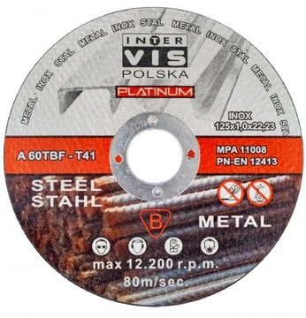 Стальные металлические режущие диски 125X1 мм