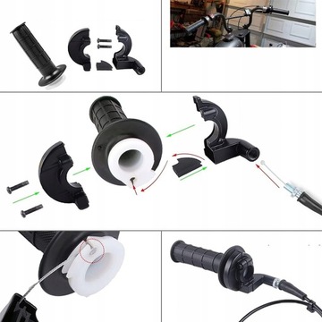 РУЧКА ДРОССЕЛЬНОЙ РУЧКИ И КАБЕЛЬ РУЧКИ ГАЗОВЫЙ КАБЕЛЬ QUAD ATV ДЛЯ РУЛЯ 22 ММ