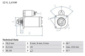 BOSCH 0 986 025 670 STARTÉR