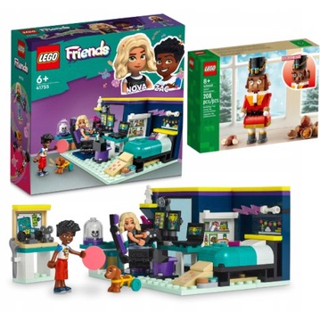 LEGO FRIENDS POKÓJ NOVY 41755 POKÓJ GIER + LEGO 40640 ZESTAW ŚWIĄTECZNY