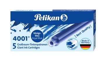 PELIKAN синие моющиеся длинные картриджи GTP/5 шт.