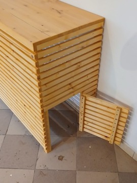 Деревянная ажурная крышка насоса кондиционера 100х50х95 + дверь Цвета