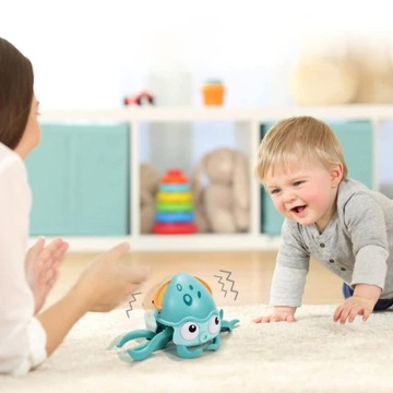 ПОЛЗУЩИЙ ОСЬМИНОГ ИГРУШКИ СО СВЕТОМ И МУЗЫКОЙ