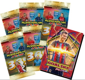 2025 FIFA 5 x saszetki NORDIC karty piłkarskie panini + Eternal Lewandowski