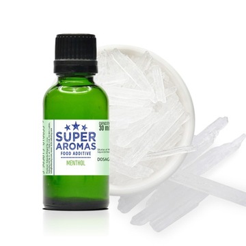 SUPER AROMAS Dodatek Spożywczy MENTHOL 30 ml