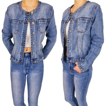 CHANELKA KURTKA JEANSOWA Katana Damska Plus Size 2