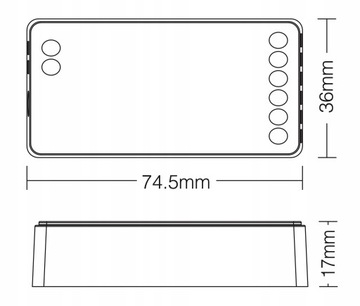 КОМПЛЕКТ 3 ЗОНАЛЬНЫХ КОНТРОЛЛЕРА ДЛЯ СВЕТОДИОДНОЙ ЛЕНТЫ MONO|CCT + ЧЕРНОЙ НАСТЕННОЙ ПАНЕЛИ