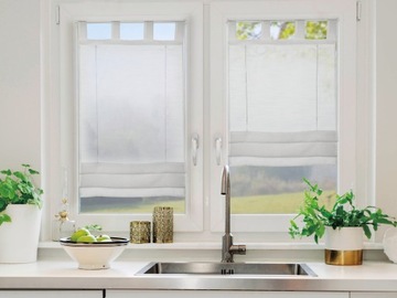 Римская штора, вуаль белая, 70 х 140 см.