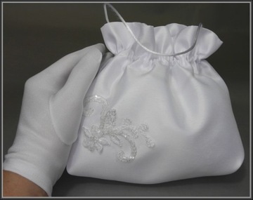 Причастный набор для альба или платья. Сумочка, перчатки, капельница.