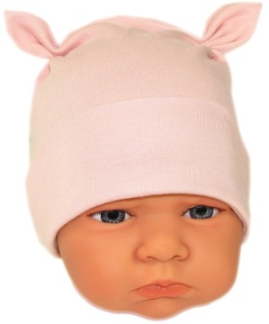 CZAPKA NIEMOWLĘCA NIEWIĄZANA 38-40 POWDER PINK /29