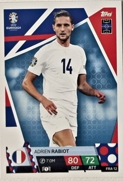 EURO 2024 TOPPS MATCH ATTAX FRA 12 ADRIEN RABIOT FRANCJA