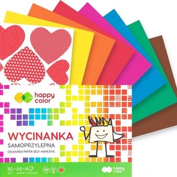 BLOK WYCINANKA SAMOPRZYLEPNA A5 HAPPY COLOR 590297
