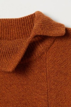 H&M HM Sweter z domieszką kaszmiru damski golf z golfem modny cienki 38 M