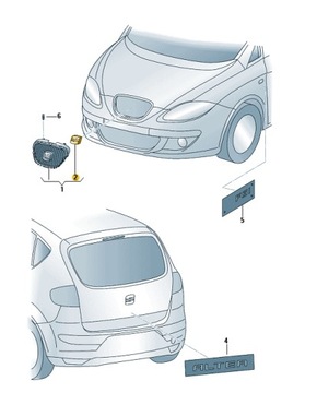 ЗНАЧОК ЭМБЛЕМА SEAT ALTEA LEON TOLEDO ПЕРЕДНЯЯ 5P0853679739