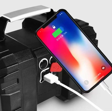 WIELOFUNKCYJNA LATARKA LED SZPERACZ POWERBANK LED