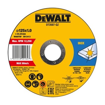DEWALT DT3507 TARCZA DO METALU 125mm x1,0mm