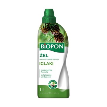 BIOPON NAWÓZ W ŻELU MINERALNY DO IGLAKÓW 1L BARDZO WYDAJNY WYGLĄD ODPORNOŚĆ