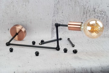 Черная трубка с резьбой для лампы, сделай сам, соска-чердак в стиле ретро M10x1, расстояние 18 см