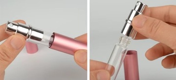 METALOWY ATOMIZER PODRÓŻNY DO PERFUM FIOLKA NA BUTELKA NA PERFUMY 5ML