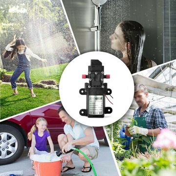 Мембранный водяной насос, самовсасывающий насос 12 В, 70 Вт, 130 фунтов на квадратный дюйм.