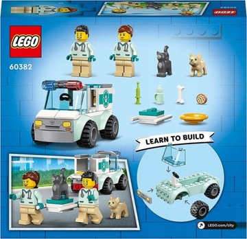 LEGO CITY 60382 ВЕТЕРИНАРНАЯ СКОРАЯ СОБАКА КОШКА 4+