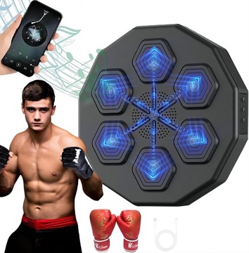 MUSIC BOXING MACHINE Z RĘKAWICE TRENINGOWY ŚCIANA PREZENT GWIAZDKOWY