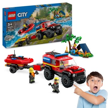 60412 4X4 FIRE TRUCK WITH RESCUE BOAT