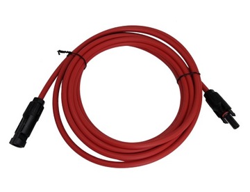 PRZEDŁUŻACZ MC4 KABEL SOLARNY 5M 6MM2 CZERWONY