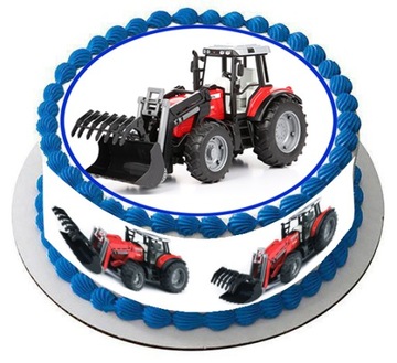Opłatek NA TORT TRAKTOR DEKORACJA
