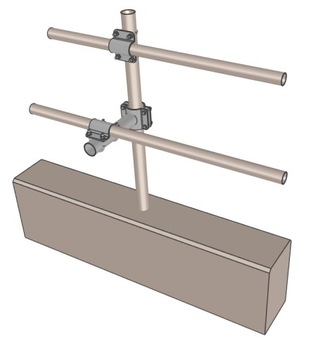 Крепление 2-дюймовой горловины к 2-дюймовой опоре
