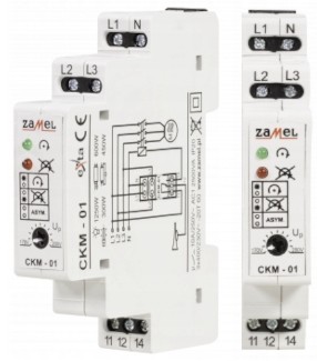 CZUJNIK KOLEJNOŚCI FAZ 230/400V AC CKM-01 Zamel
