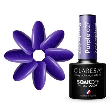 CLARESA FIOLET LAKIER HYBRYDOWY 5ml DROBINKI 627