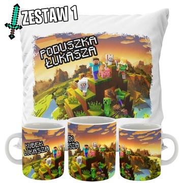 НАБОР КРУЖКА + ПОДУШКИ MINECRAFT ПОДАРОК ​​ХИТ НАЗВАНИЕ