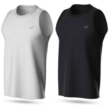 KOSZULKA MĘSKA 4F NA RAMIĄCZKACH BAWEŁNA TANK TOP LETNI KOMPLET ZESTAW 2PAK