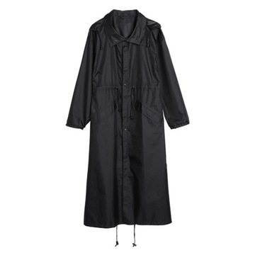 Damska kurtka przeciwdeszczowa z kapturem i wiatrem Outdoor Black L