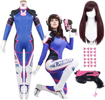 STRÓJ KOSTIUM D.VA OVERWATCH PISTOLET TATUAŻE