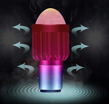 Żarówka LED BA20D motocyklowa 6000K soczewka do motocykla motoru 35/35W