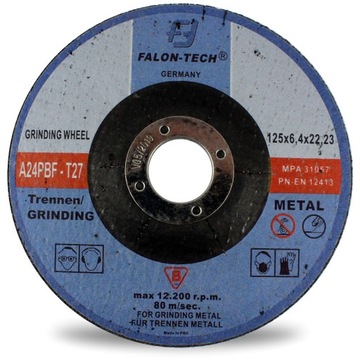 TARCZA DO CIĘCIA METALU inox 125 x 6,4 FALON TECH