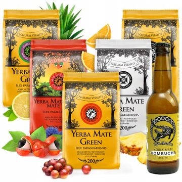 Yerba Mate Green SUPER MIX Tropical Energia Guarana MAS IQ Inteligente 1kg