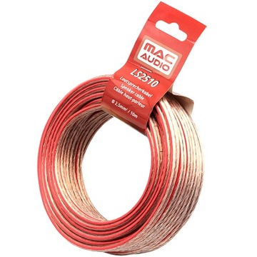 ТОЛСТЫЙ АУДИО-КАБЕЛЬ МАРКИ MAC, ПРОВОД 2 Х 2,5 ММ, РУЛОН 10 М