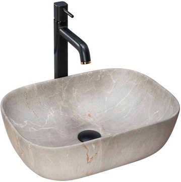 Umywalka Nablatowa Livia Rea Beżowa Ceramiczna