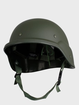 Hełm MICH Mil-Tec Kask Wojskowy ASG Zielony Oliwkowy + Poduszki Regulowany