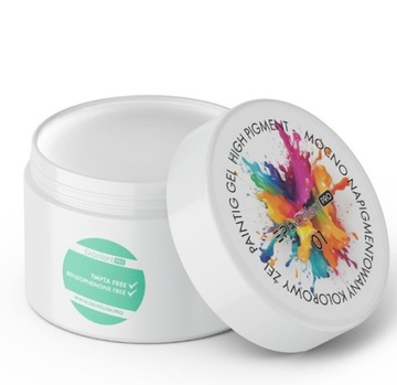 PAINT GEL ŻEL DO ZDOBIEŃ BIAŁY WHITE 5ml Excellent PRO High Pigment