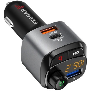 Feegar Bluetooth Fm vysílač Sada handsfree Nabíječka Qc 3.0 Audio