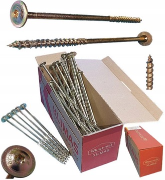 Столярные дисковые саморезы по дереву TORX Klimas WKCP 8x200 50 шт.