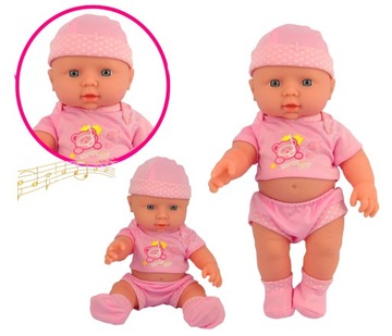 LALKA 30 CM BOBAS BABY NIEMOWLĘ Z GUMY MÓWI ŚPIEWA